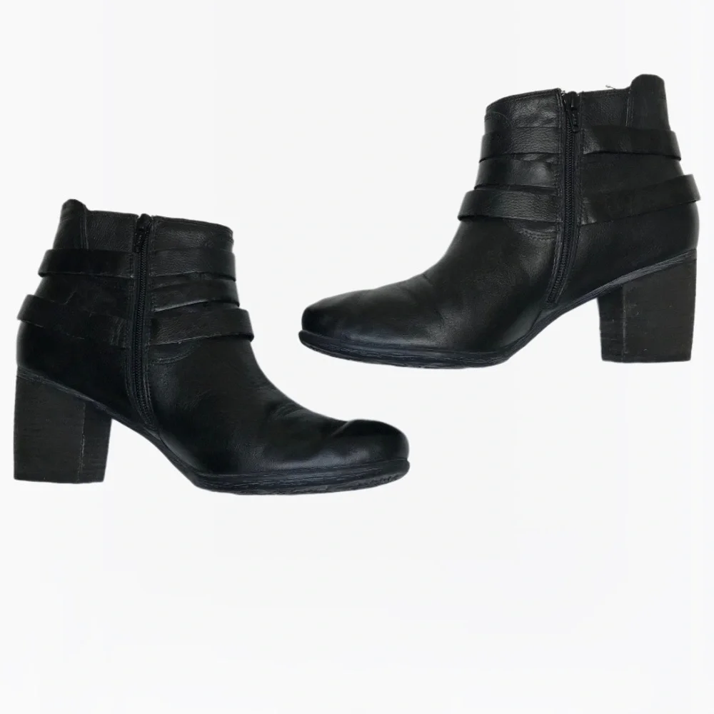 Josef Seibel Zip & Straps Leather Women’s Ankle Boots 11 - 11 1/2 USA (42 EU)